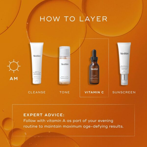 Medik8 C-Tetra Luxe - Lipid 14% Vitamin C Enhanced Radiance Serum - Image 3