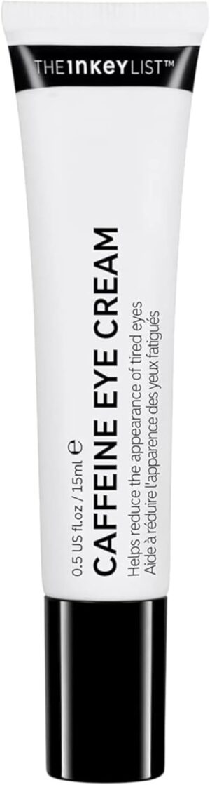 The INKEY List Caffeine Eye Cream 15ml, Improves Dark Circles, Brightens Under Eye, Fragrance-free, Vegan Friendly