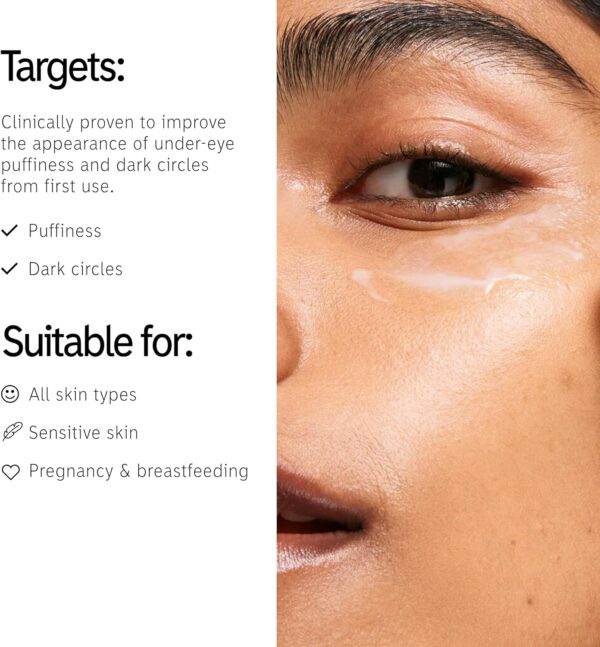 The INKEY List Caffeine Eye Cream 15ml, Improves Dark Circles, Brightens Under Eye, Fragrance-free, Vegan Friendly - Image 3